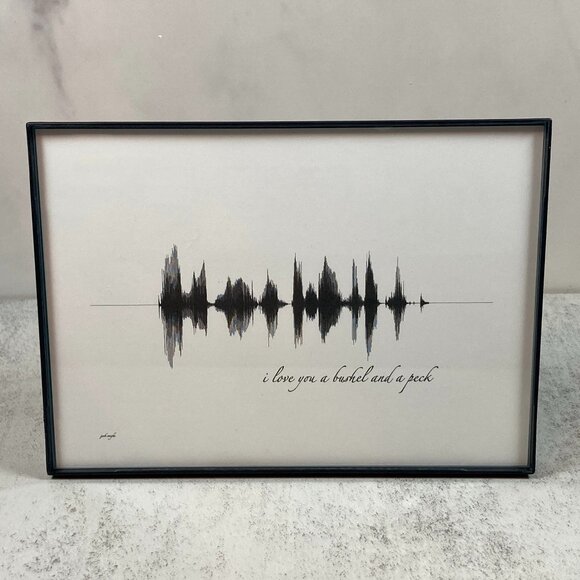 I Love You A Bushel And A Peck Soundwave Wall Art - Premade - Picture 1 of 4